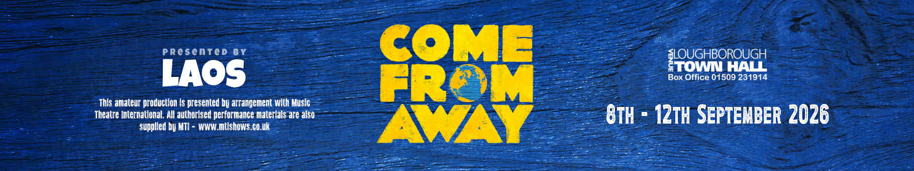 26-09 LAOS Come From Away – Banner